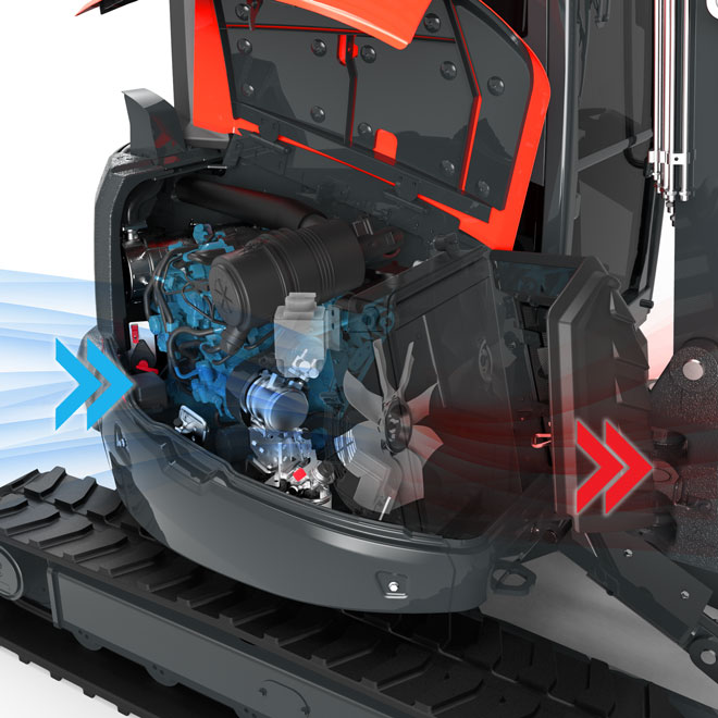 Eurocomach motor Euro V y sistema de ventilador reversible