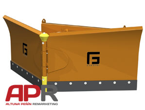 Hojas quitanieves en v plegable para minicargadoras, palas cargadoras, retroexcavadoras mixtas y manipuladores telescópicos