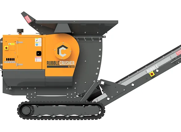 Machacadora móvil de mandíbulas para escombro