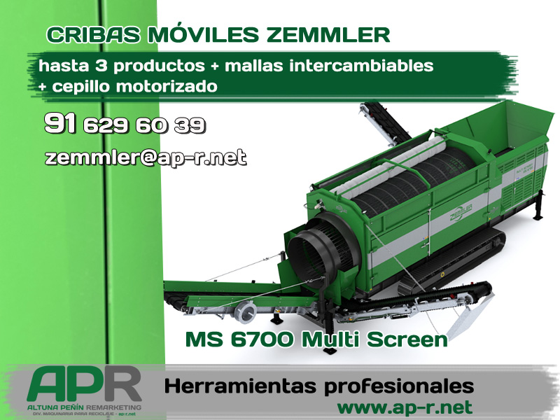 Criba tromel móvil Zemmler para rsu, residuos y basura