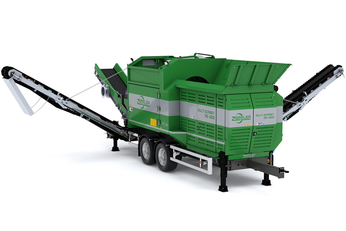Criba móvil Zemmler modelo MS 4200 de dos ejes