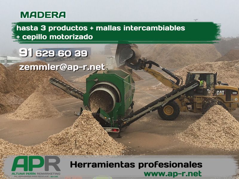 Criba tromel móvil Zemmler para biomasa, madera y astilla